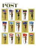 "International Boy Scouts," Saturday Evening Post Cover, July 23, 1960 Giclee Print by James Lewicki