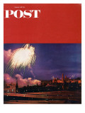 "Kremlin Fireworks," Saturday Evening Post Cover, November 4, 1967 Giclee Print by John Launois