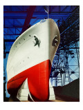"Dry Dock," July 5, 1941 Giclee Print by Arthur C. Radebaugh
