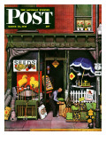 "Hardware Store at Springtime," Saturday Evening Post Cover, March 16, 1946 Giclee Print by Stevan Dohanos