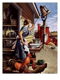 "Dinner Bell," October 21, 1944 Reproduction procédé giclée par Stevan Dohanos