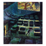 "Drive-In Movie in the Rain," May 13, 1961 Giclee Print by John Falter