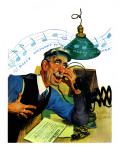 "Singing Telegram," April 13, 1940 Giclee Print by Emery Clarke