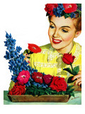 "Arranging Flowers," June 5, 1943 Giclee Print by Al Moore