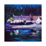 Blue Boat Lochgair Limited Edition by John Lowrie Morrison
