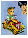 "Kiddie Car With Rationing Stickers," April 1, 1944 Giclee Print by Ken Stuart