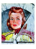 "Rainy Drive," December 7, 1940 Giclee Print by Emery Clarke