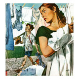 "More Clothes to Clean," April 17, 1948 Giclee Print by George Hughes