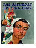 "Ugly Tie," Saturday Evening Post Cover, May 23, 1942 Giclee Print by Charles Kaiser