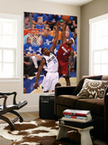 Miami Heat v Dallas Mavericks - Game Three, Dallas, TX -June 5: LeBron James and Ian Mahinmi Wall Mural by Victor Baldizon