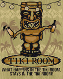 Tiki Placa de lata