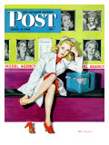 "The Model," Saturday Evening Post Cover, April 17, 1943 Giclee Print by Al Moore
