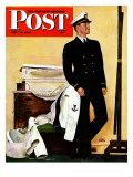 "New Naval Officer," Saturday Evening Post Cover, July 10, 1943 Giclee Print by John Falter