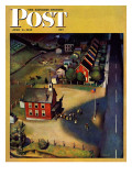 "School's Out," Saturday Evening Post Cover, June 9, 1945 Giclee Print by John Falter