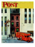 "Moving day," Saturday Evening Post Cover, September 30, 1944 Reproduction procédé giclée par John Falter