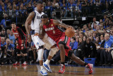 Miami Heat v Dallas Mavericks - Game Four, Dallas, TX -June 7: LeBron James and DeShawn Stevenson Photographic Print by Glenn James