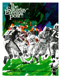 "Inside Pro Football," Saturday Evening Post Cover, September 21, 1968 Giclée-Druck von Paul Calle