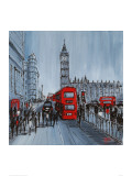 Red Bus, London Reproduction procédé giclée par Geoff King