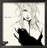 Lady in Black Framed Giclee Print by Manuel Rebollo