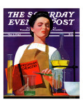"Freshmen Chemistry," Saturday Evening Post Cover, May 4, 1940 Giclée-Druck von John Hyde Phillips