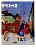"Wrong Week at the Ski Resort," Saturday Evening Post Cover, January 14, 1961 Giclee Print by James Williamson