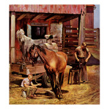 "Blacksmith," July 13, 1946 Giclee Print by John Falter