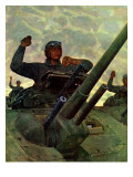 "Tank Attack," January 9, 1943 Giclee Print by Mead Schaeffer