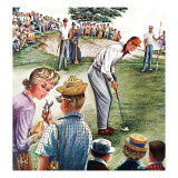 "Distracted Pro Golfer," July 2, 1960 Giclee Print by Constantin Alajalov