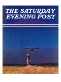 "Airplane Takeoff," Saturday Evening Post Cover, April 6, 1940 Giclée-Druck von Charles De Soria