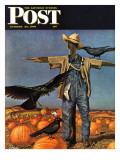 "Scarecrow," Saturday Evening Post Cover, October 26, 1946 Giclee Print by John Atherton