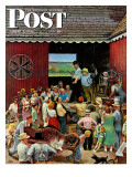 "Country Auction," Saturday Evening Post Cover, August 5, 1944 Giclee Print by John Falter