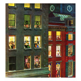 "Apartment Dwellers on New Year's Eve," January 3, 1948 Giclee Print by John Falter