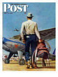"Flying Cowboy," Saturday Evening Post Cover, May 17, 1947 Reproduction procédé giclée par Mead Schaeffer