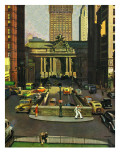 "Pershing Square," May 19, 1945 Giclee Print by John Falter