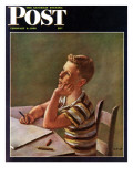 "Future Author," Saturday Evening Post Cover, February 9, 1946 Giclee Print by Alexander Brook