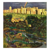 "Central Park Rainbow," April 30, 1949 Giclee Print by John Falter