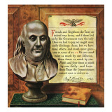 "Benjamin Franklin, 1947," January 18, 1947 Giclee Print by John Atherton