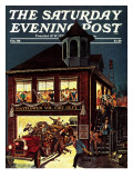 "Fireman's Ball," Saturday Evening Post Cover, February 1, 1982 Giclee Print by Ben Kimberly Prins