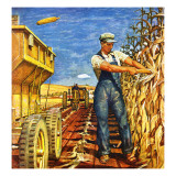"Corn Harvest," October 9, 1948 Giclee Print by Mead Schaeffer