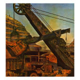 "Mining for Ore," November 22, 1947 Giclée-Druck von John Atherton