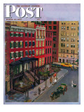"Gramercy Park," Saturday Evening Post Cover, March 25, 1944 Giclee Print by John Falter