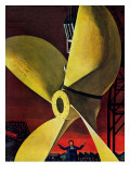 "Ships Propeller," February 26, 1944 Giclee Print by Fred Ludekens