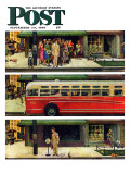 "Missed the Bus," Saturday Evening Post Cover, September 10, 1949 Giclee Print by Thornton Utz