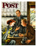 "Engagement Ring," Saturday Evening Post Cover, May 7, 1949 Giclee Print by Constantin Alajalov