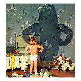"Big Shadow, Little Boy," October 22, 1960 Giclee Print by Richard Sargent