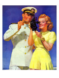 "Naval Officer & Redhead," February 8, 1941 Giclee Print by McClelland Barclay