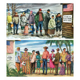 "First Vote in the New States," November 12, 1960 Giclee Print by Constantin Alajalov