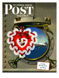 "Valentine's Day at Sea," Saturday Evening Post Cover, February 13, 1943 Giclee Print by John Atherton