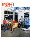 "Gas Money," Saturday Evening Post Cover, March 26, 1960 Reproduction procédé giclée par George Hughes