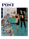 "After Party Clean-up," Saturday Evening Post Cover, January 2, 1960 Giclee Print by Ben Kimberly Prins
